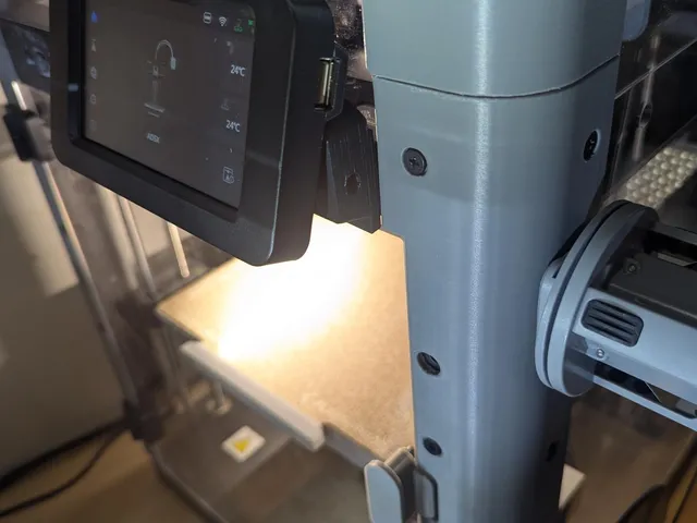 AD5X Enclosure LCD mount with screw in attachment and Switch location.