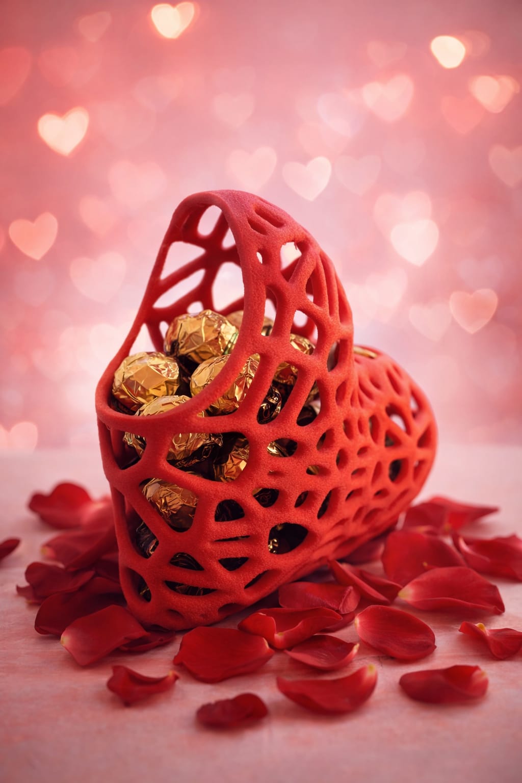Voronoi Heart Candy Bowl
