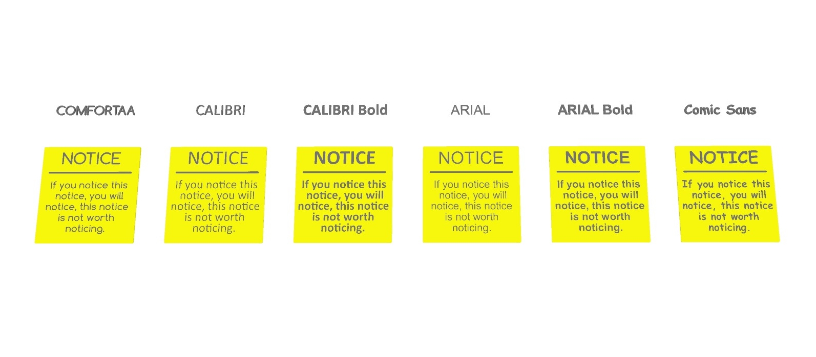 'Notice' on printable POST-IT (foldable & with different FONTS) — miniatura 4