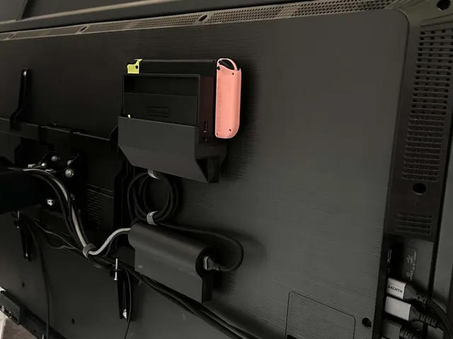 Behind TV Nintendo Switch dock Mount