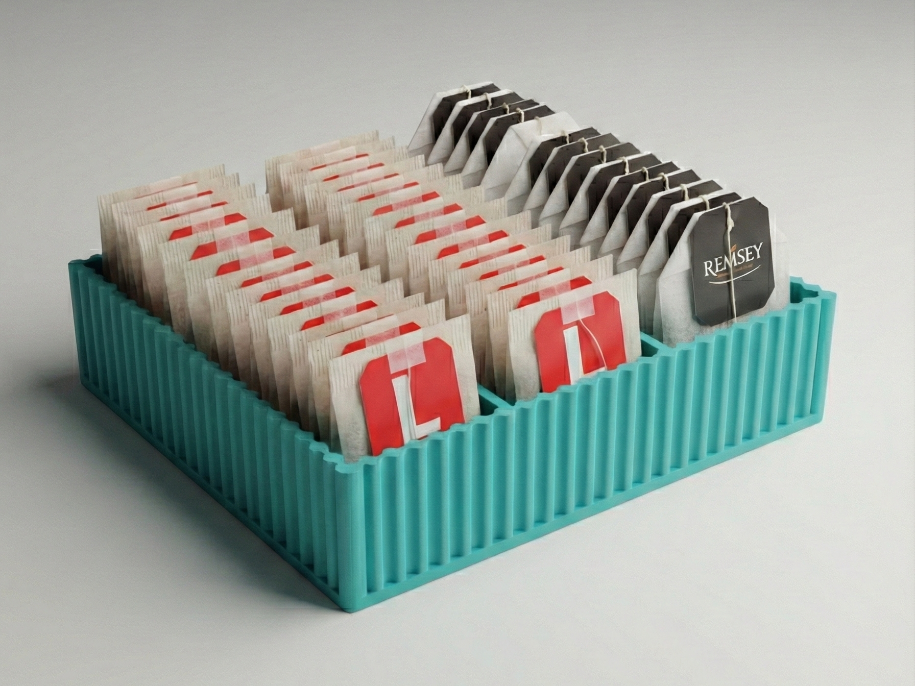 Simple Prametric Wavy Box Tea Bag Organiser
