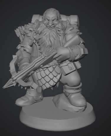 Dwarf Hunter 3D model by AdventVR