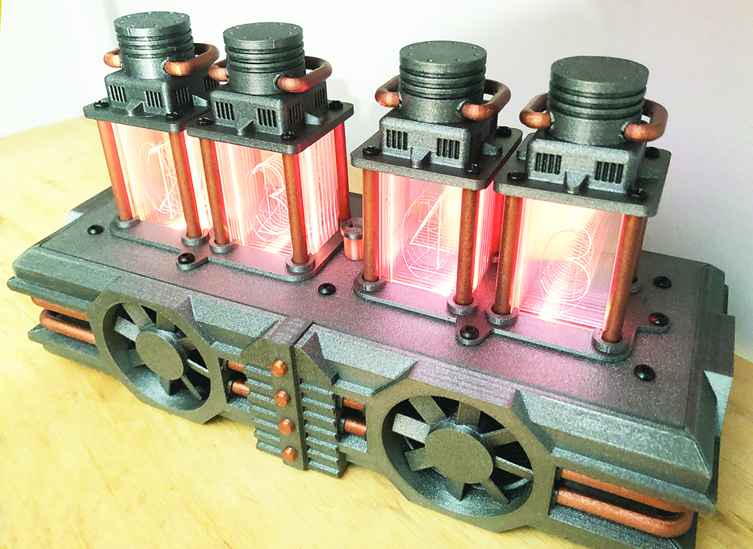 Miniatura 3 do modelo 3D Steampunk Digital Nixie Clock