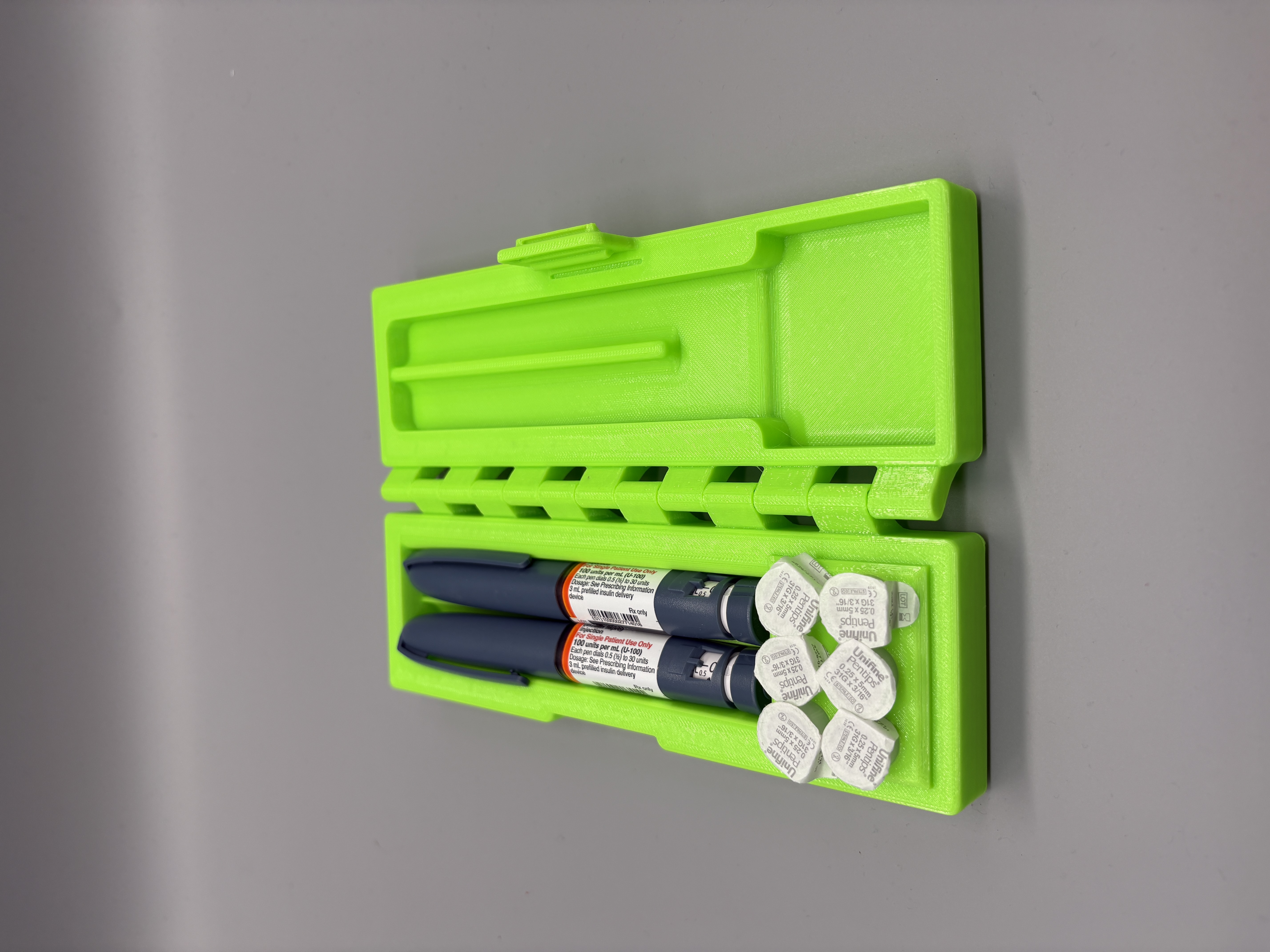 Insulin Pen and Pen Needle Impact Resistant Travel Carrying Case