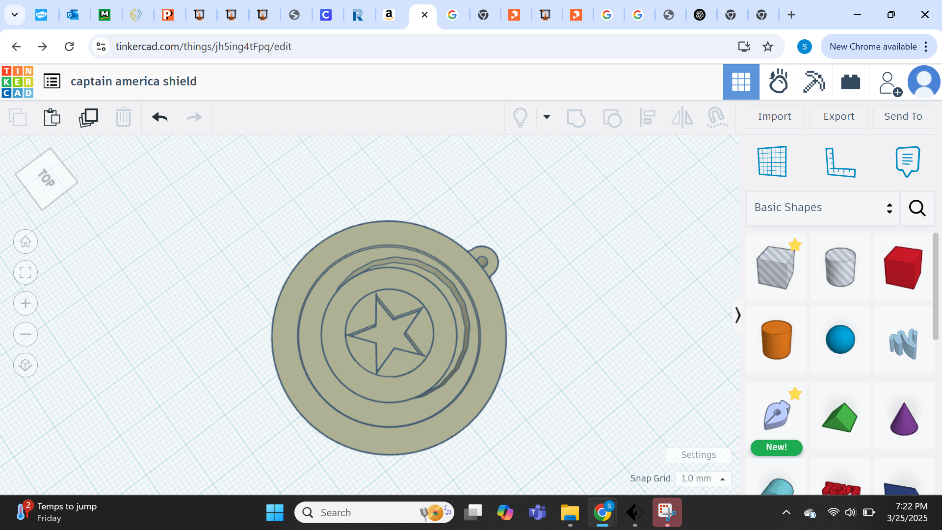 magnetic captain america shield key chain