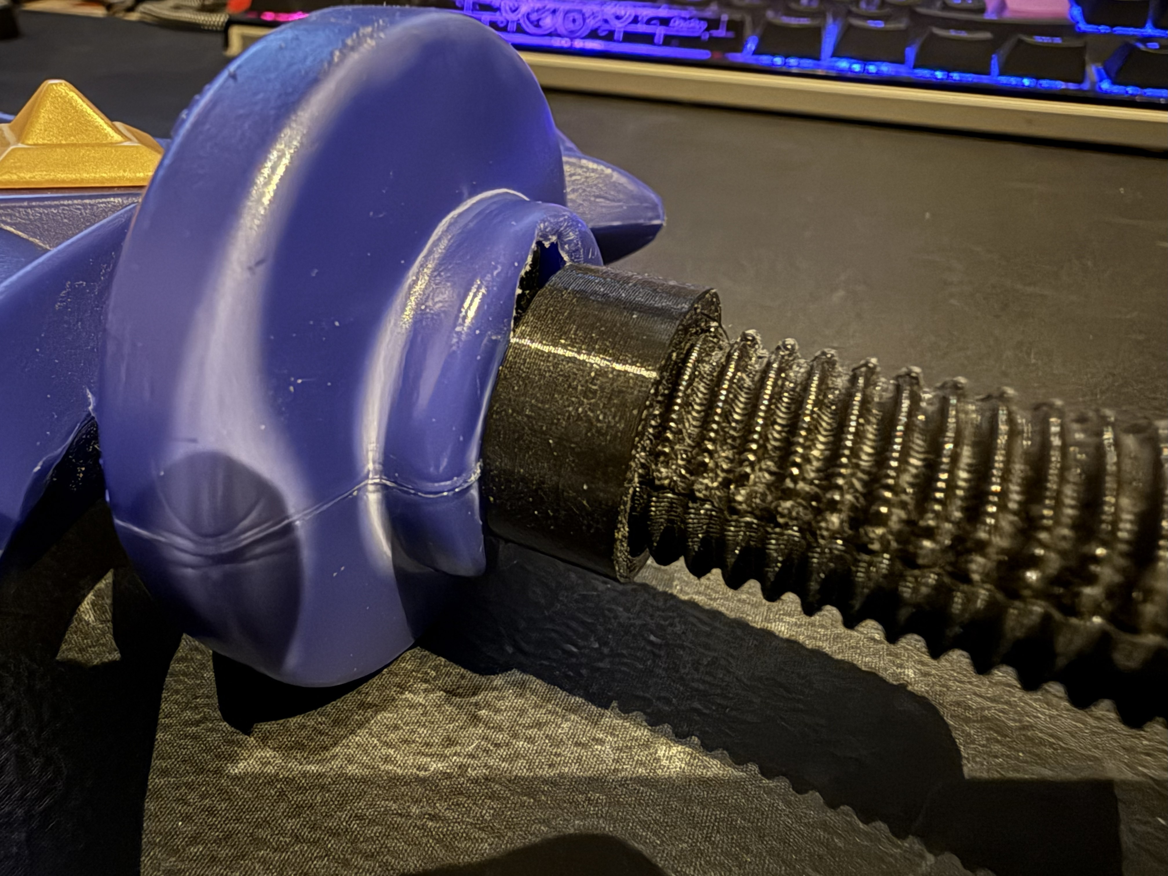 Zelda Master Sword Repair Grip, threaded with replacement grip