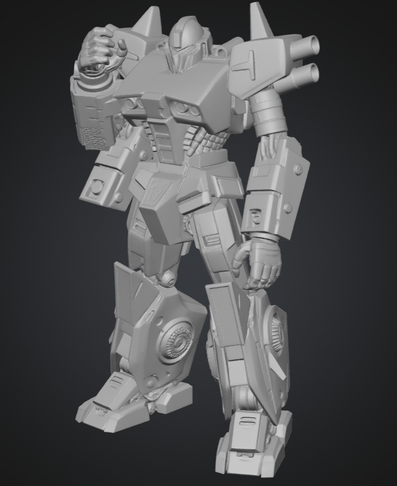 Gundam BattleTech BattleMech raising its fist