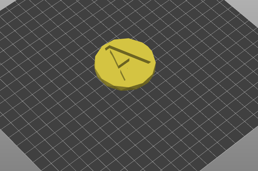 token with letter A embedded in it