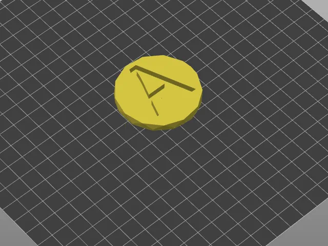 token with letter A embedded in it
