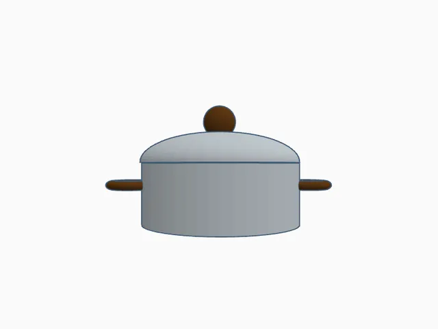 Play kitchen pot
