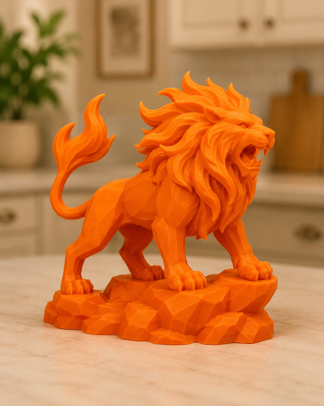 Fire Lion Guardian on Scenic Base