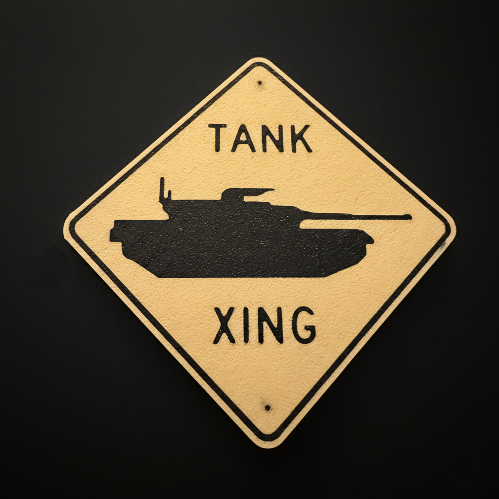 Tank Trail Sign Coaster