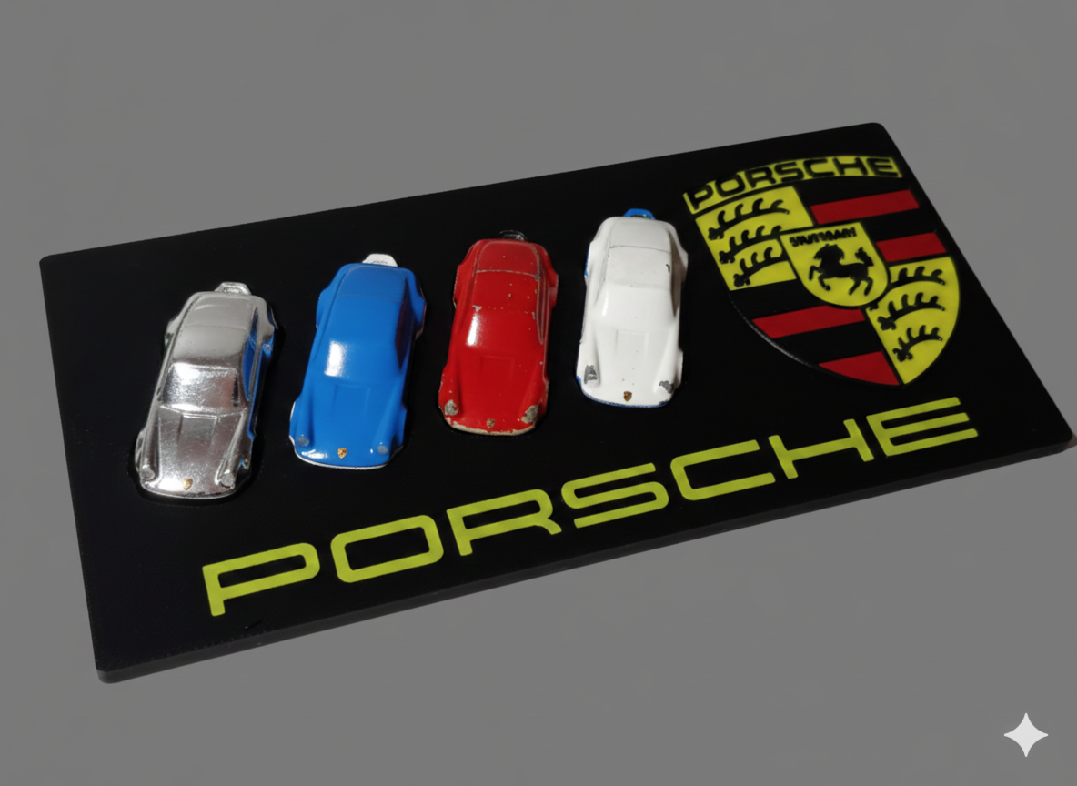 Hot Wheels Porsche key chain display