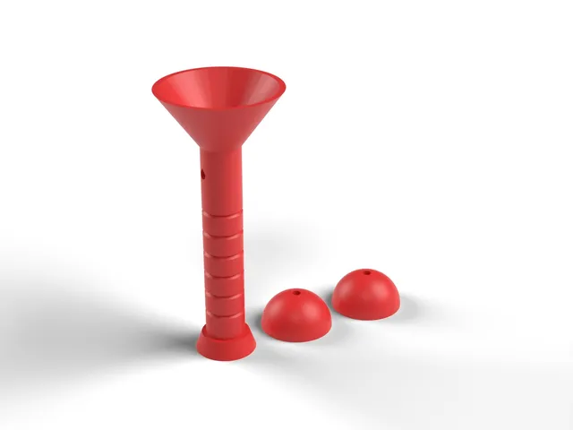 Cup and Ball - Classic Catching Game with Hidden Knot Ball, No Supports (OpenSCAD)