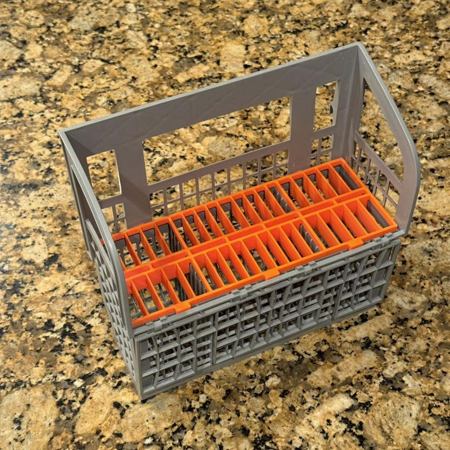 Snap-in Silverware grid for Bosch dishwasher basket