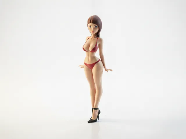 Female Robot Figurine Sci-Fi Character 3D Printable