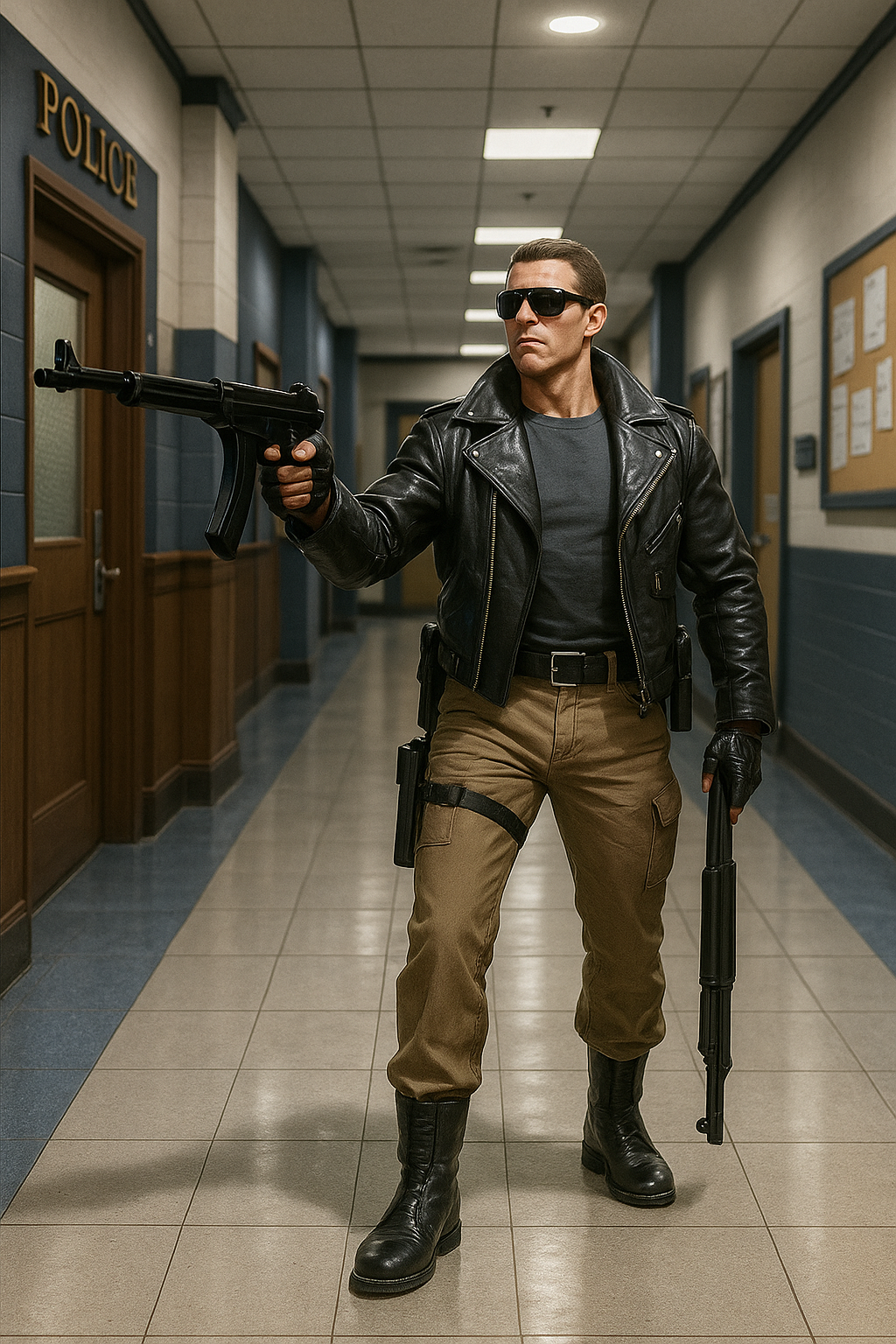 T-800 Rampage – Police Station Scene Figurine (T1) — miniatura 2
