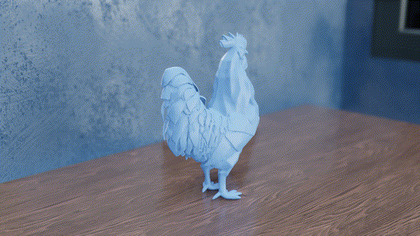 Low Poly Rooster — miniatura 3