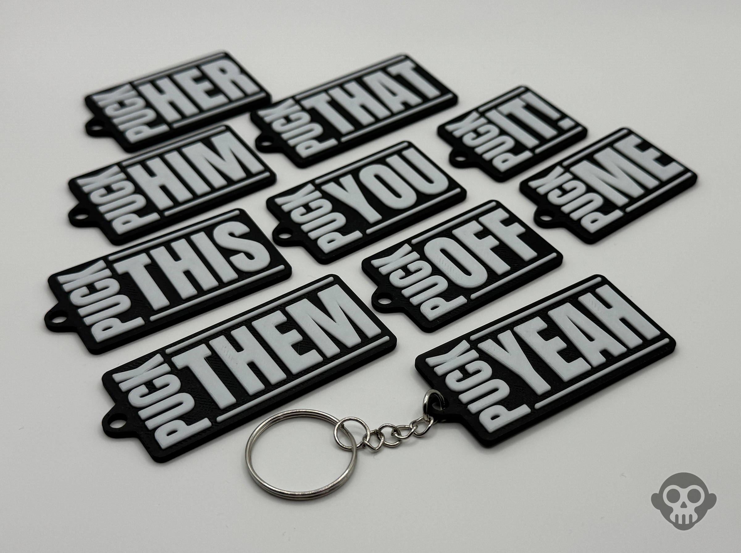 Cheeky Puck'in Keychains (10 Variations)