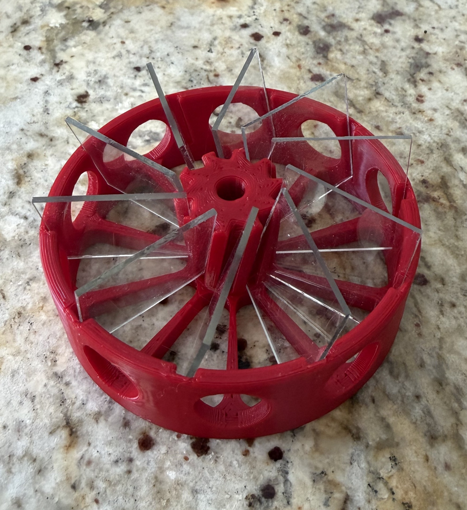 Ultrasonic Slide‑Cleaning Carousel (25 mm × 25 mm Slides)