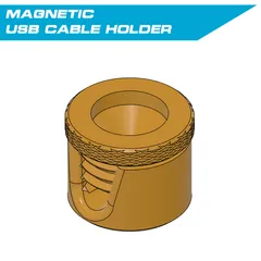 Magnetic USB Cable Holder / Magnetischer USB-Kabelhalter