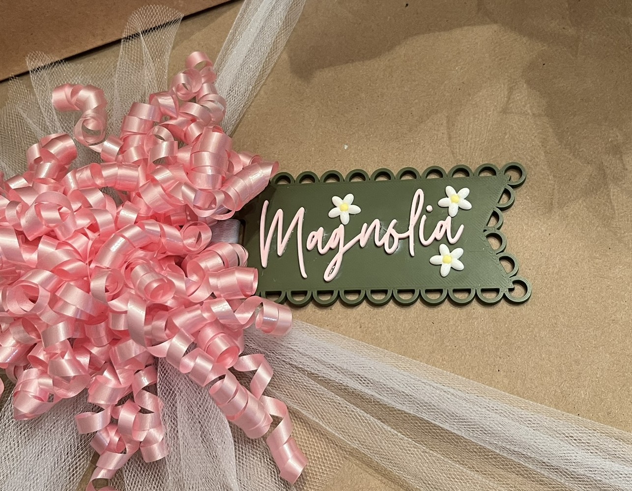 Personalized Floral Gift Tag