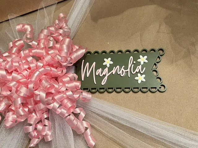 Personalized Floral Gift Tag