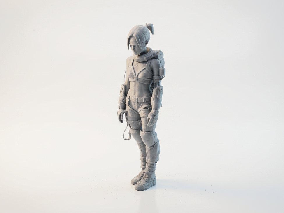 Traveller Girl Figurine Female Character 3D Printable