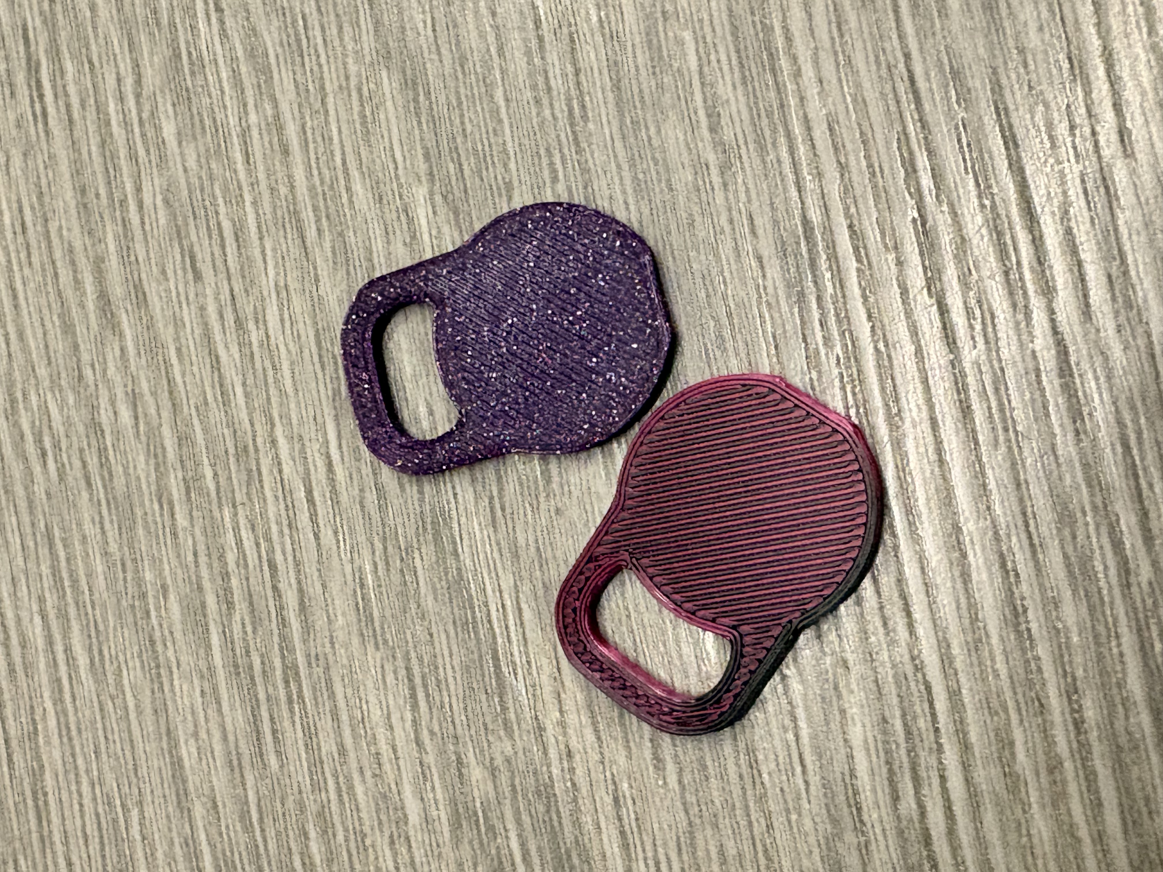 Shopping cart coin key - kettlebell shape