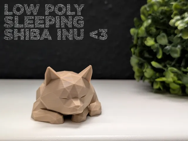 Low Poly Sleeping Shiba Inu