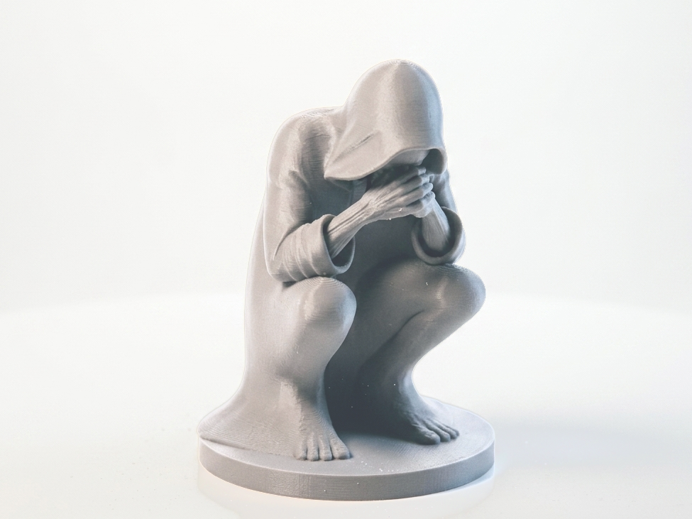 Depressed Man Figurine Sculpture 3D Printable