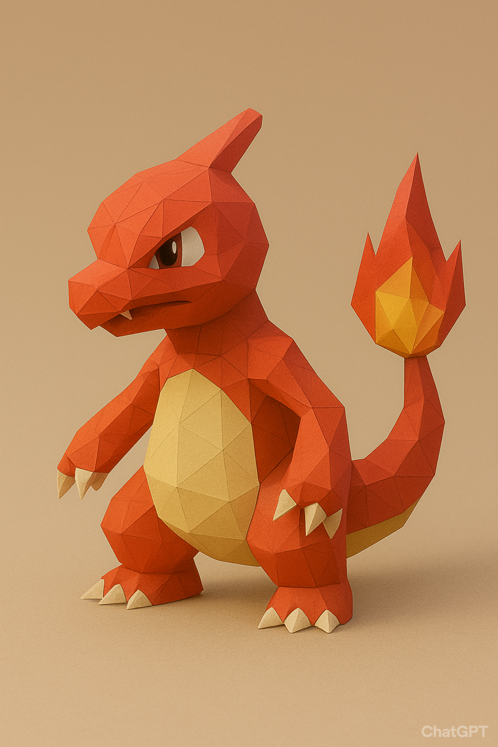 #005 Charmeleon – Low Poly Pokémon