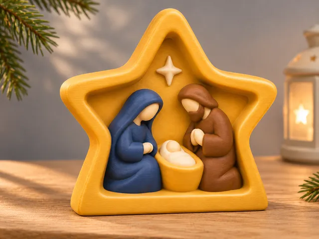 Christmas Minimal Nativity scene - Holy Star