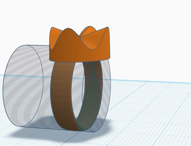 Miniatura 2 do modelo 3D ring with crown