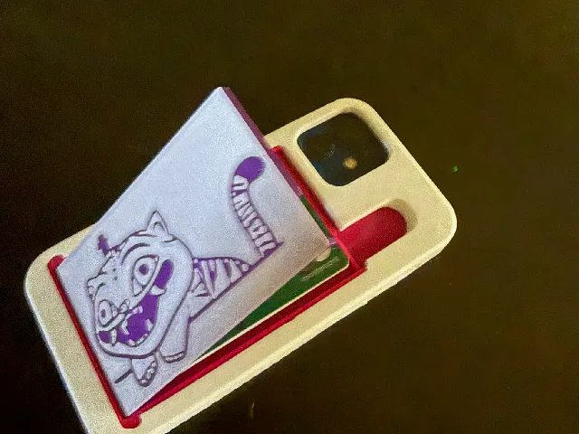 iPhone 12 case with 3 card wallet compartment