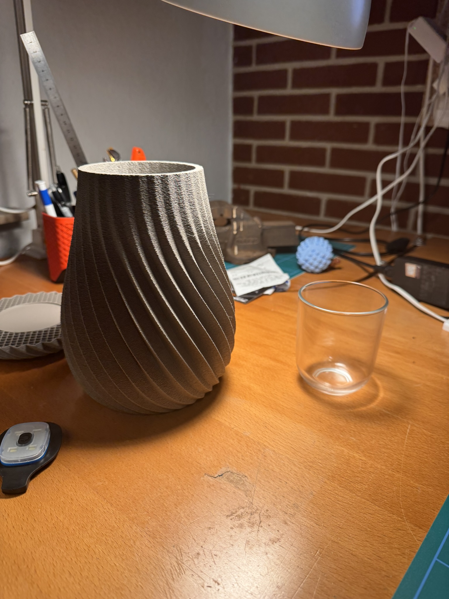 Parametric Vase - Water tight using Nutella jar