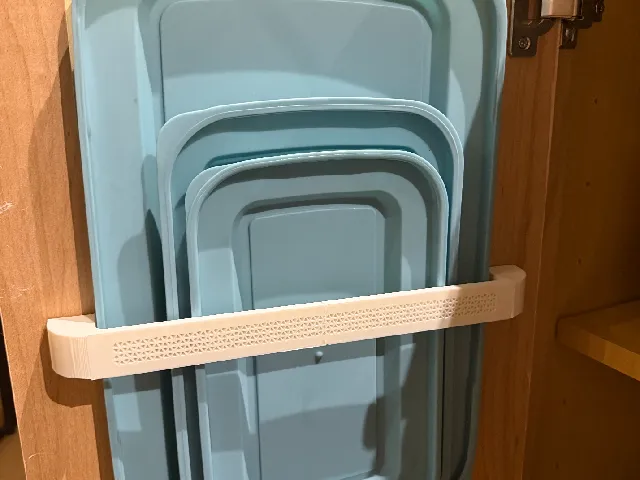 Cabinet Door Mounted Lids Holder