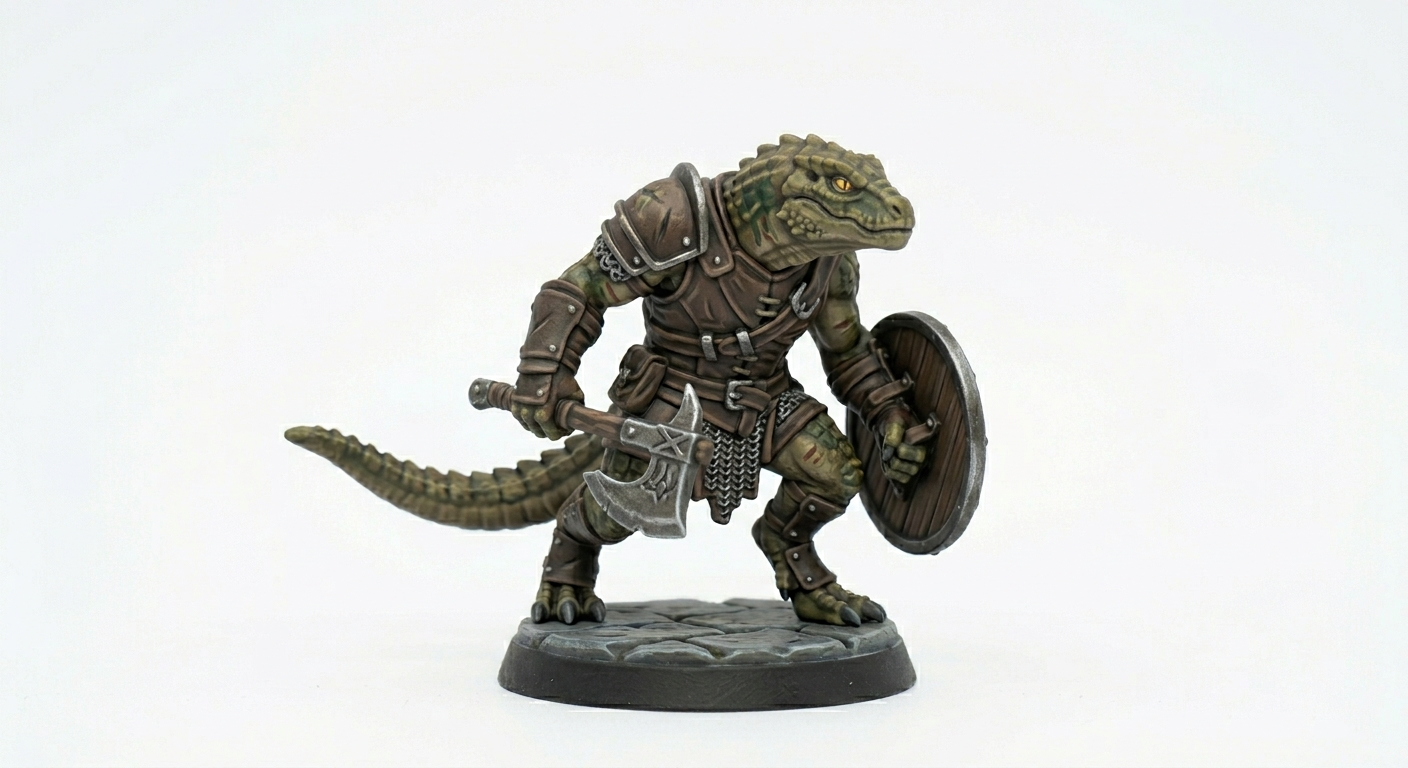 Miniatura 3 do modelo 3D D&D Miniature: Lizardfolk Set
