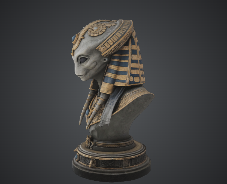 Ancient Alien Pharaoh Bust — thumbnail 4