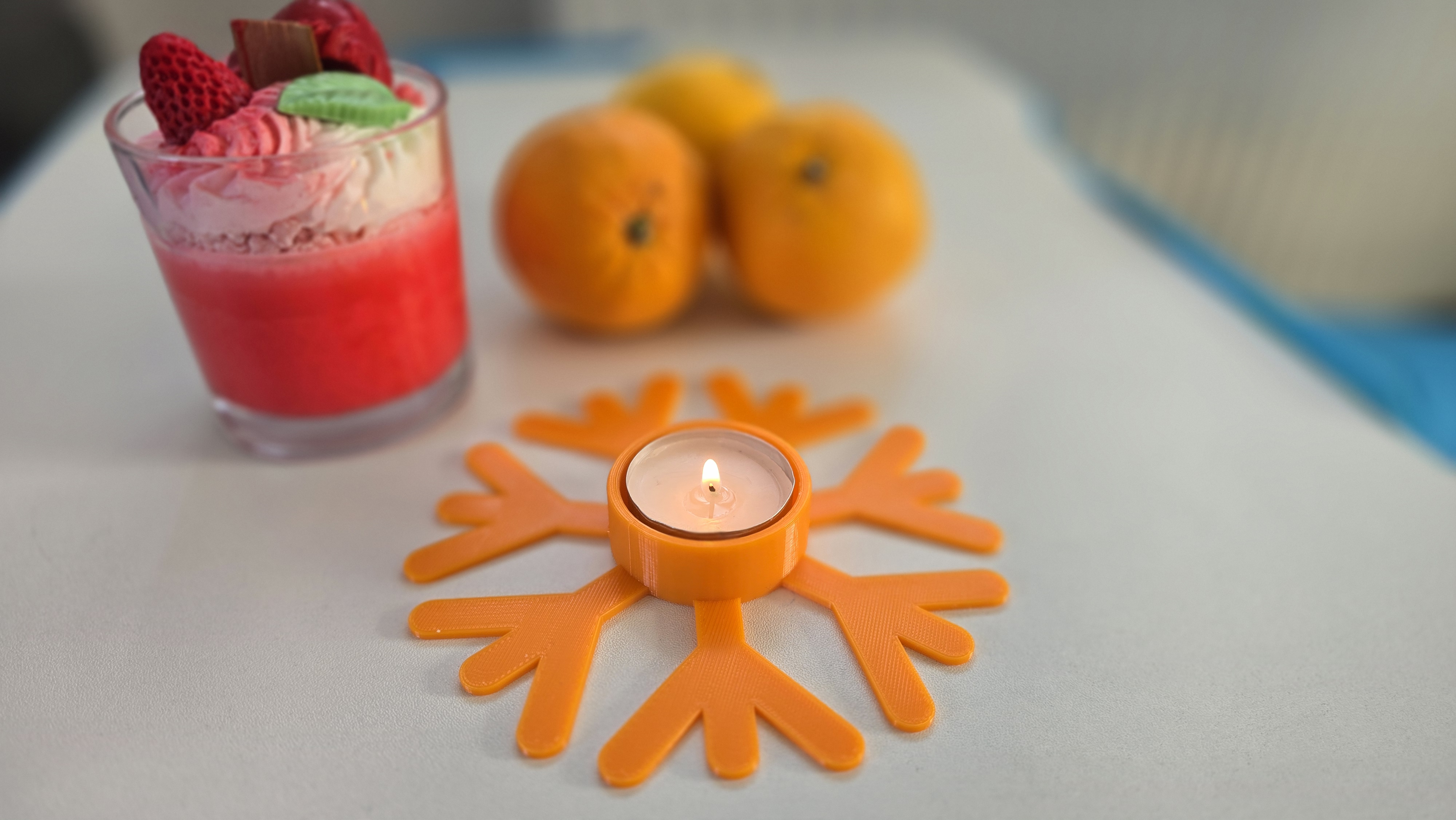 Snowflake candle holder Christmas decoration