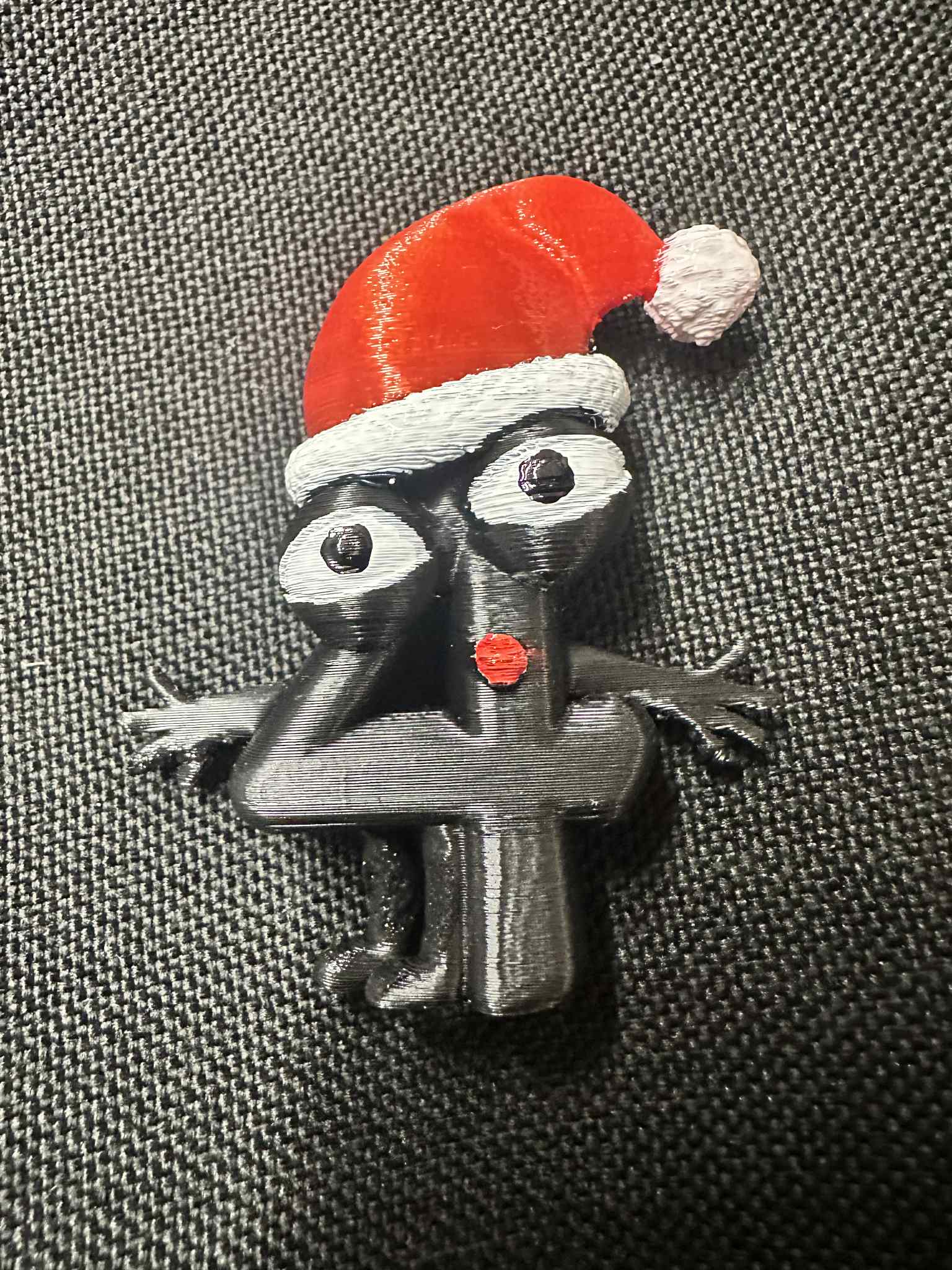 4 – Christmas Number Four in Santa's Hat Figurine