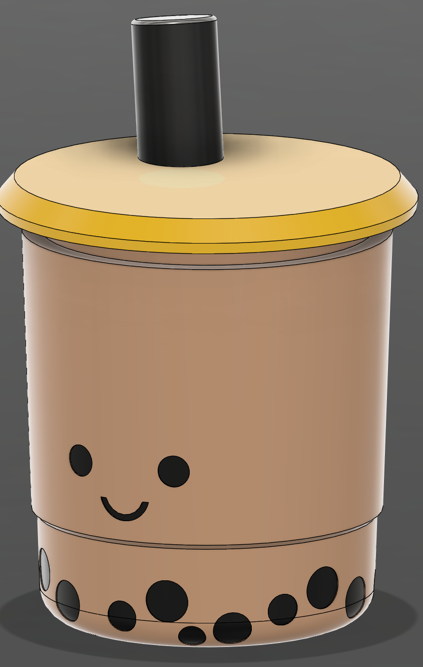 Clicky Boba Milk Tea Keychain