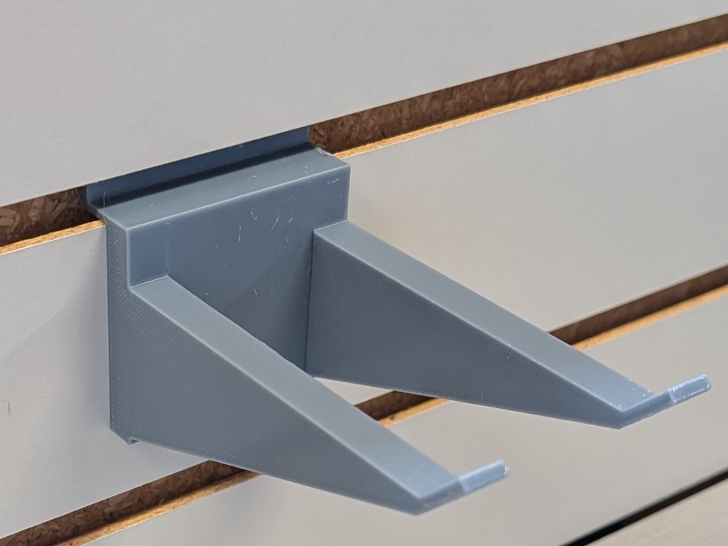 Slatwall Dual Hook - 1.5" W x 3.5" L