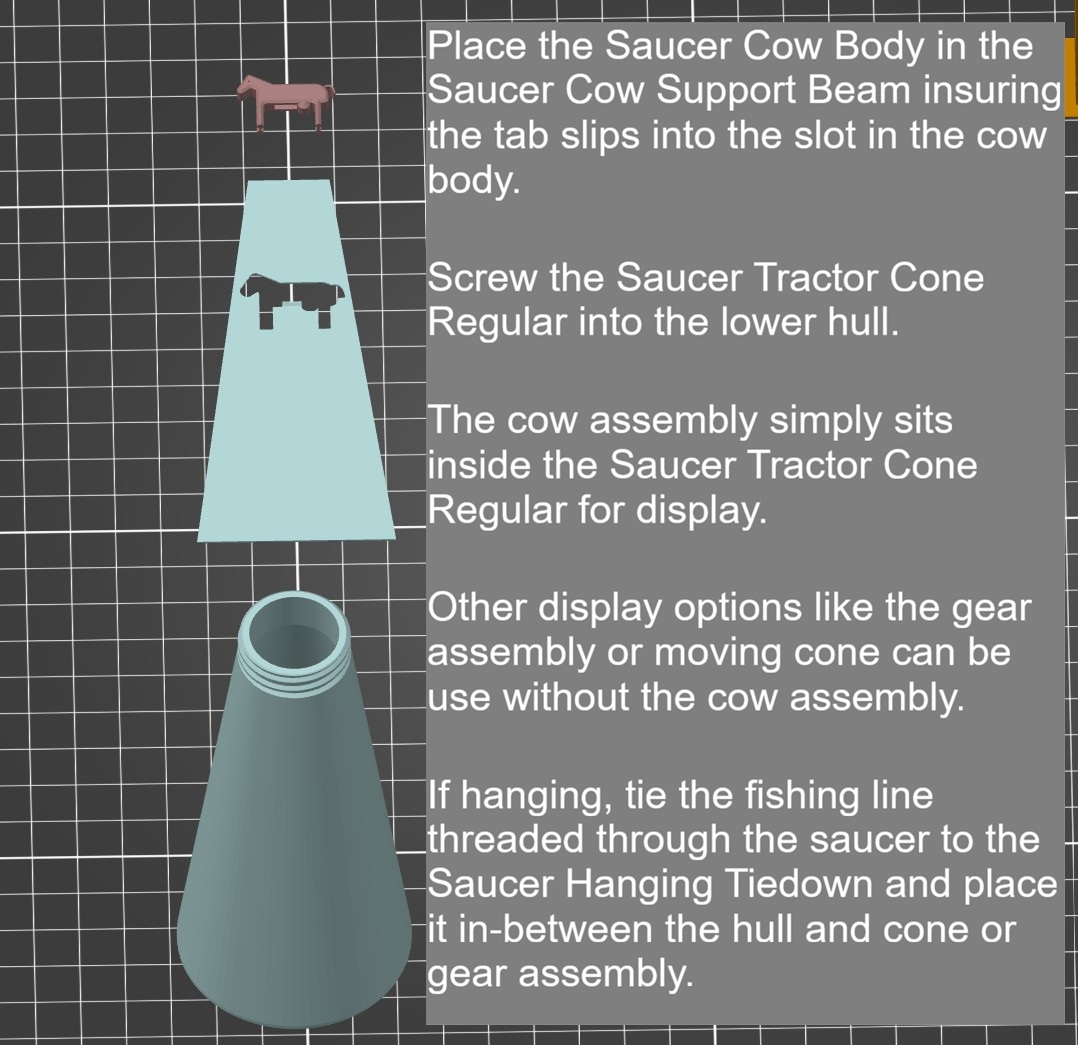 UFO / Flying Saucer - (EZ no support prints, no glue assembly) — miniatura 5