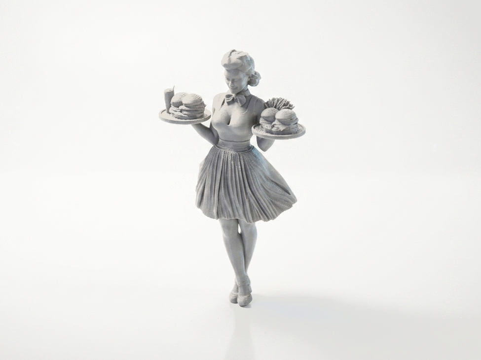 Waitress Figurine Female Character 3D Printable