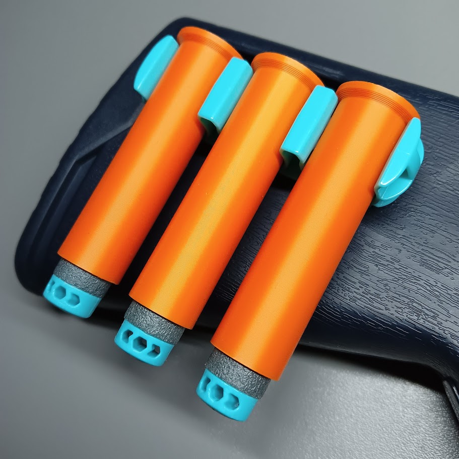 FPS Optimized Shell * Rear Loading * X-Shot Excel Ejector Shell Blaster * Short + Elite Dart — miniatura 6