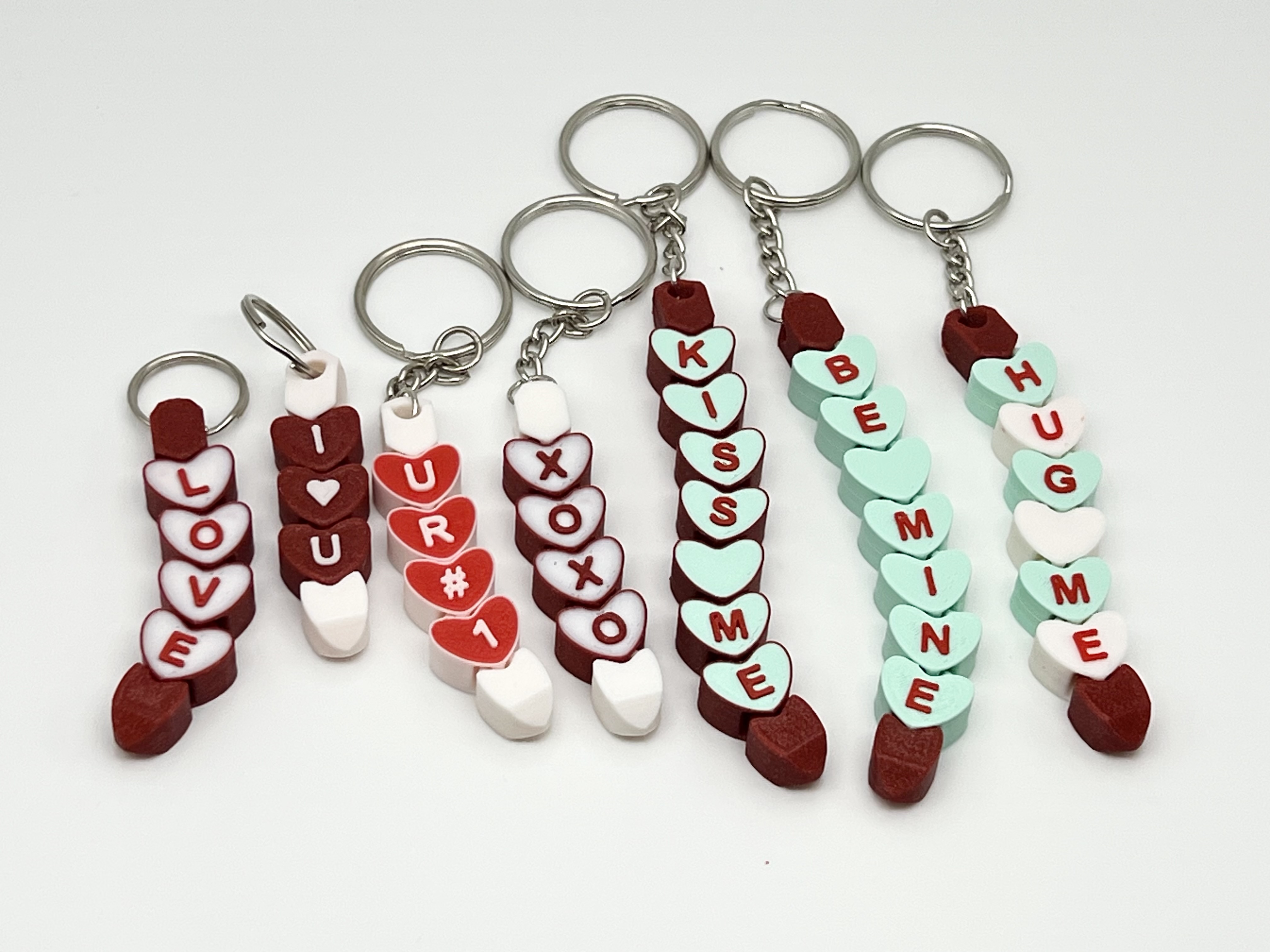 Customizable Articulated Print-in-Place Valentine Key Tag