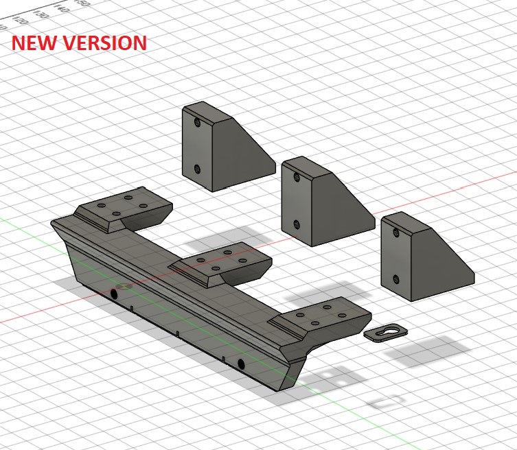 CoPrint CX-1 Extruder braket for Ender 3 V3 Plus with LED bar - Quick swap version — miniatura 3