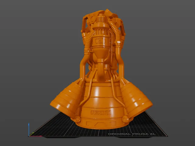 Rocket Engine Prusa - With XL Label and Max Size Print Remix