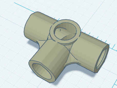 Converted 4waytee to 5waytee slip connector